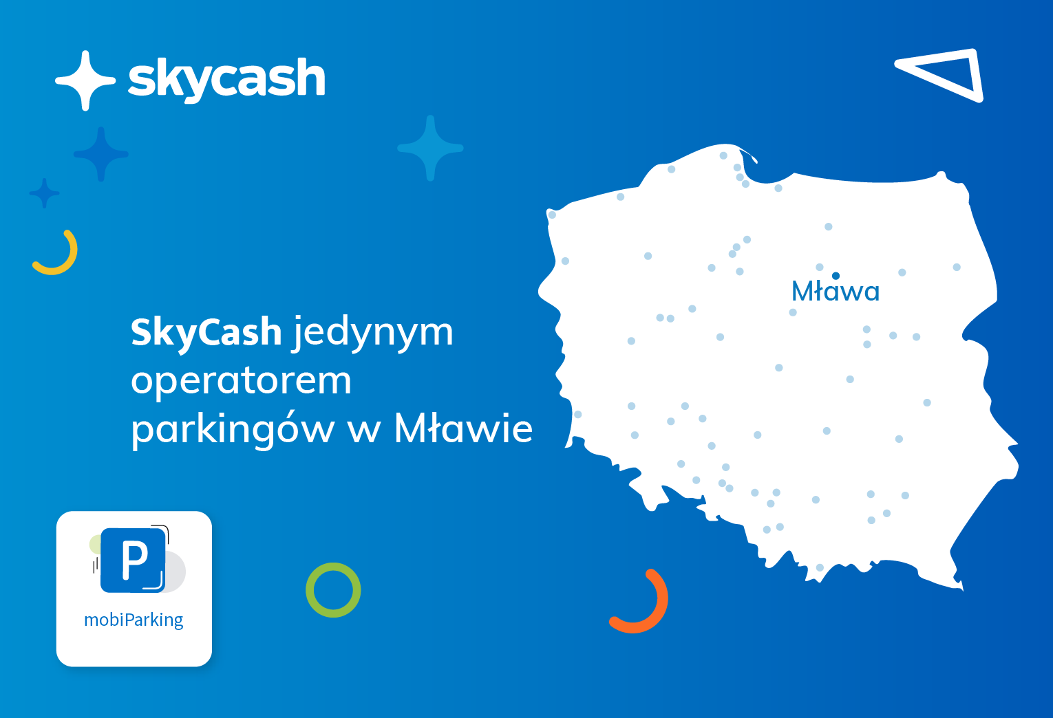 W Mławie za parking zapłacisz online tylko ze SkyCash